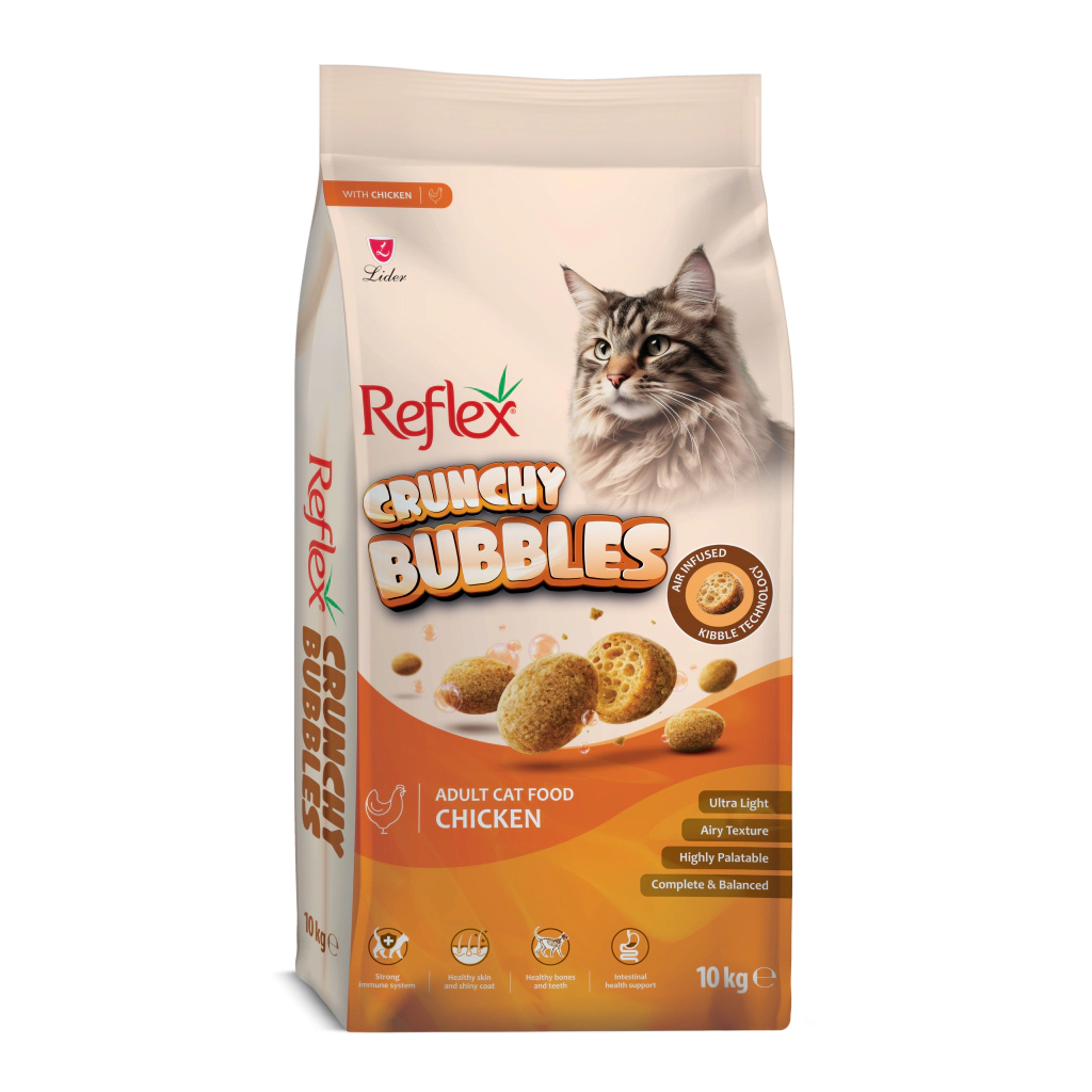 Reflex Crunchy Bubbles Tavuklu Yetişkin Kedi Maması 10kg