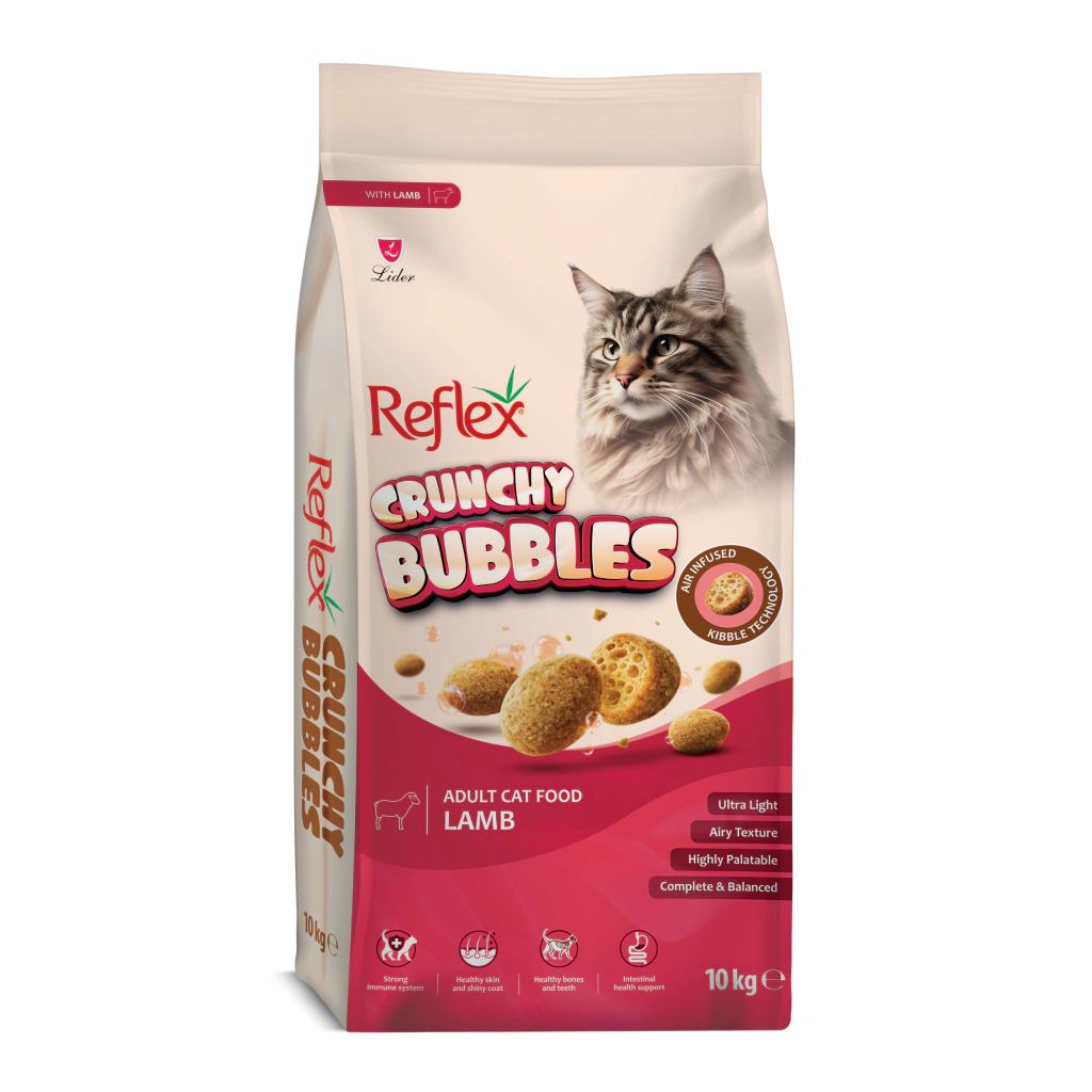 Reflex Crunchy Bubbles Kuzu Etli Yetişkin Kedi Maması 10kg