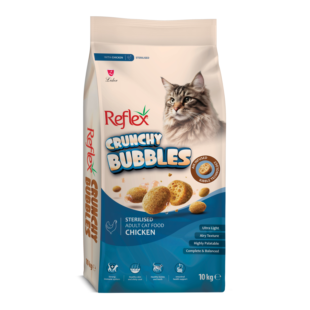 Reflex Crunchy Bubbles Tavuklu Kısırlaştırılmış Kedi Maması 10kg
