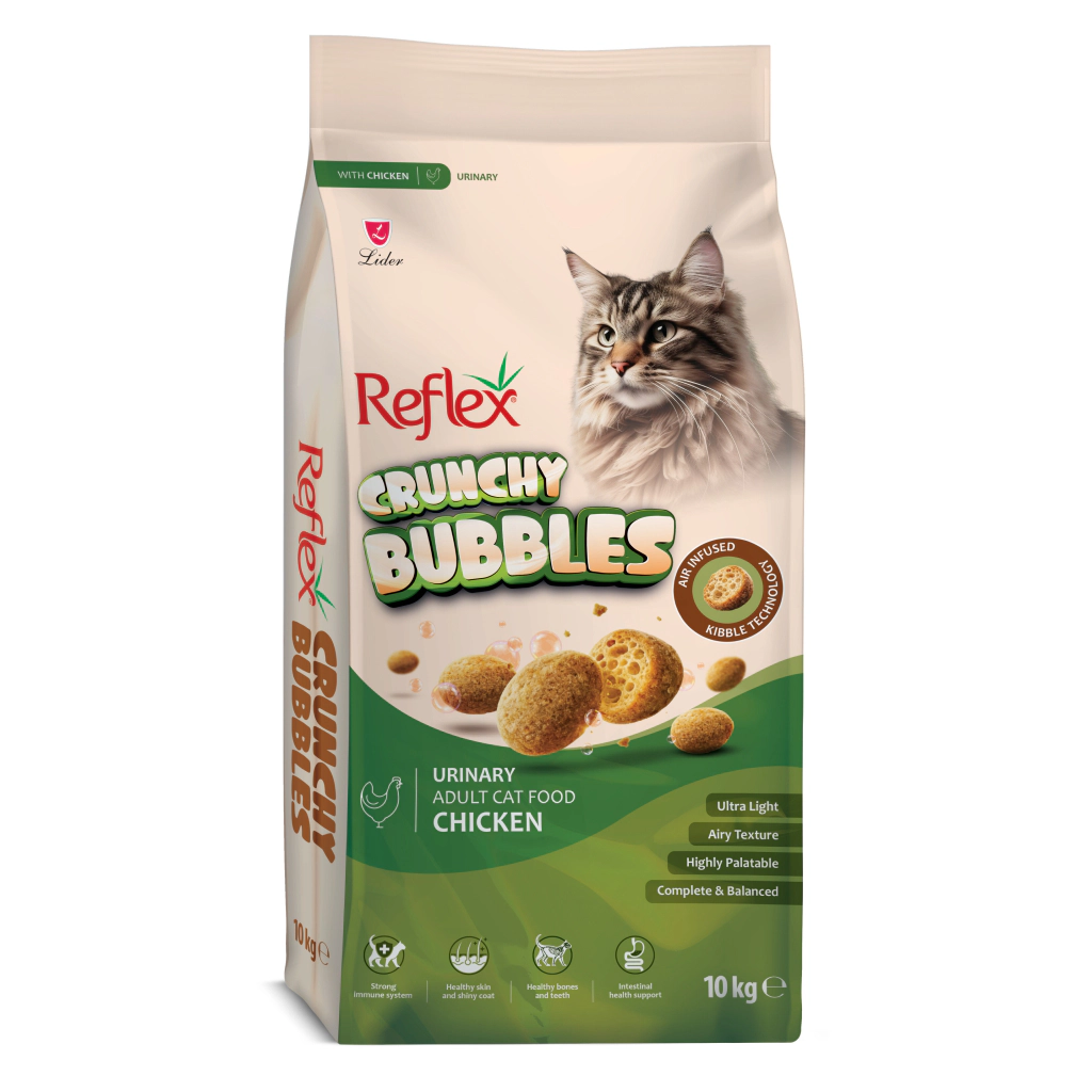 Reflex Crunchy Bubbles Üriner Sistem Tavuklu Yetişkin Kedi Maması 10kg
