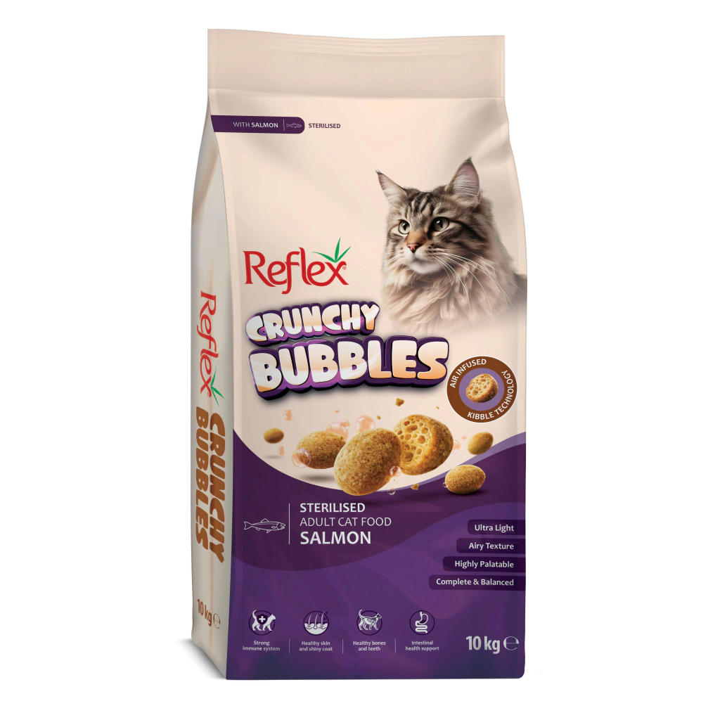 Reflex Crunchy Bubbles Somonlu Kısırlaştırılmış Kedi Maması 10kg